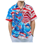 Men's Bowling Short Sleeve Button Down Casual Shirts