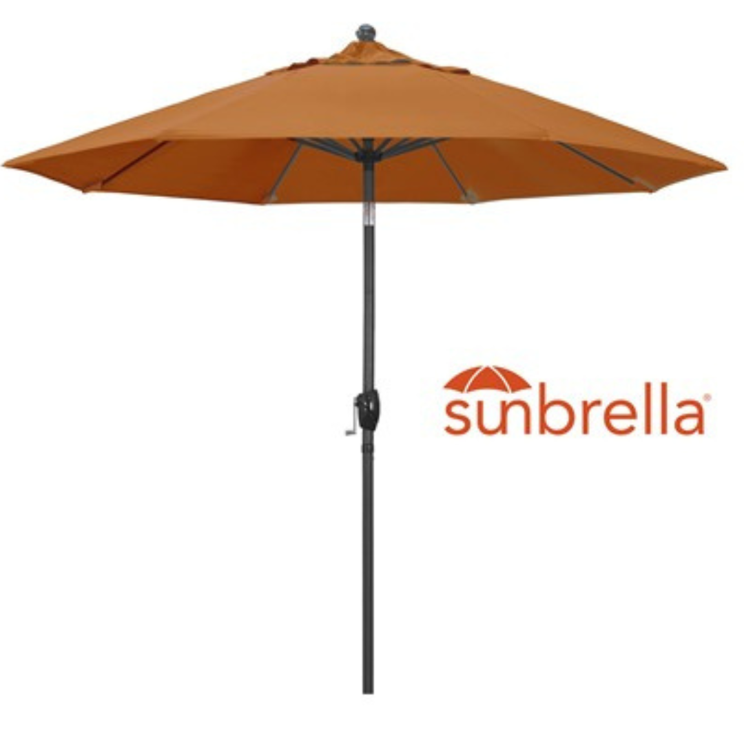 California Umbrella 9' Round Lift Tilt Market Umbrella