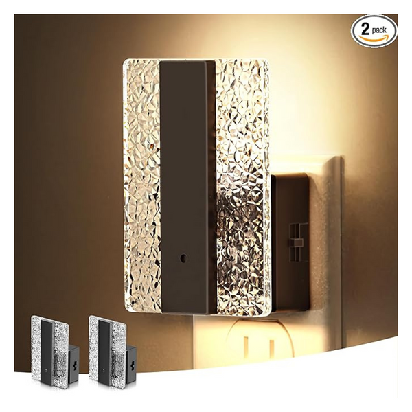 LED Automatic Dusk To Dawn Adjustable Wall Plug Night Lights (3000K)