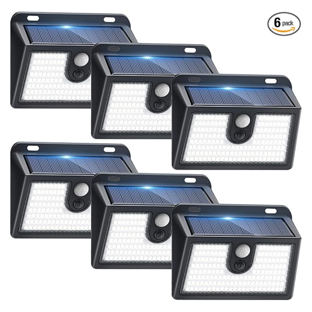 6-Pack 149-LED Motion Sensor Solar Security Lights