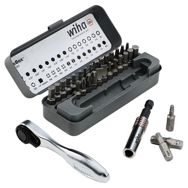 32-Piece Wiha GoBox Standard Bit Set With Mini Ratchet (74984)
