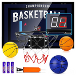 Treywell Boys Indoor Basketball Hoop With Electronic Scoreboard