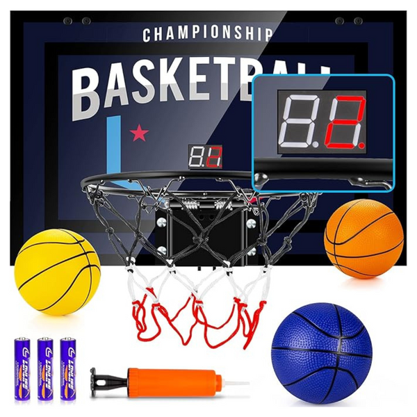 Treywell Boys Indoor Basketball Hoop With Electronic Scoreboard