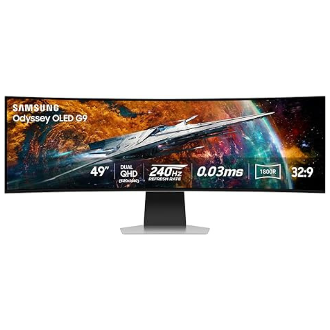 Samsung Odyssey G9 49" Ultrawide Curved 0.03ms 240Hz Dual QHD OLED Smart Gaming Monitor