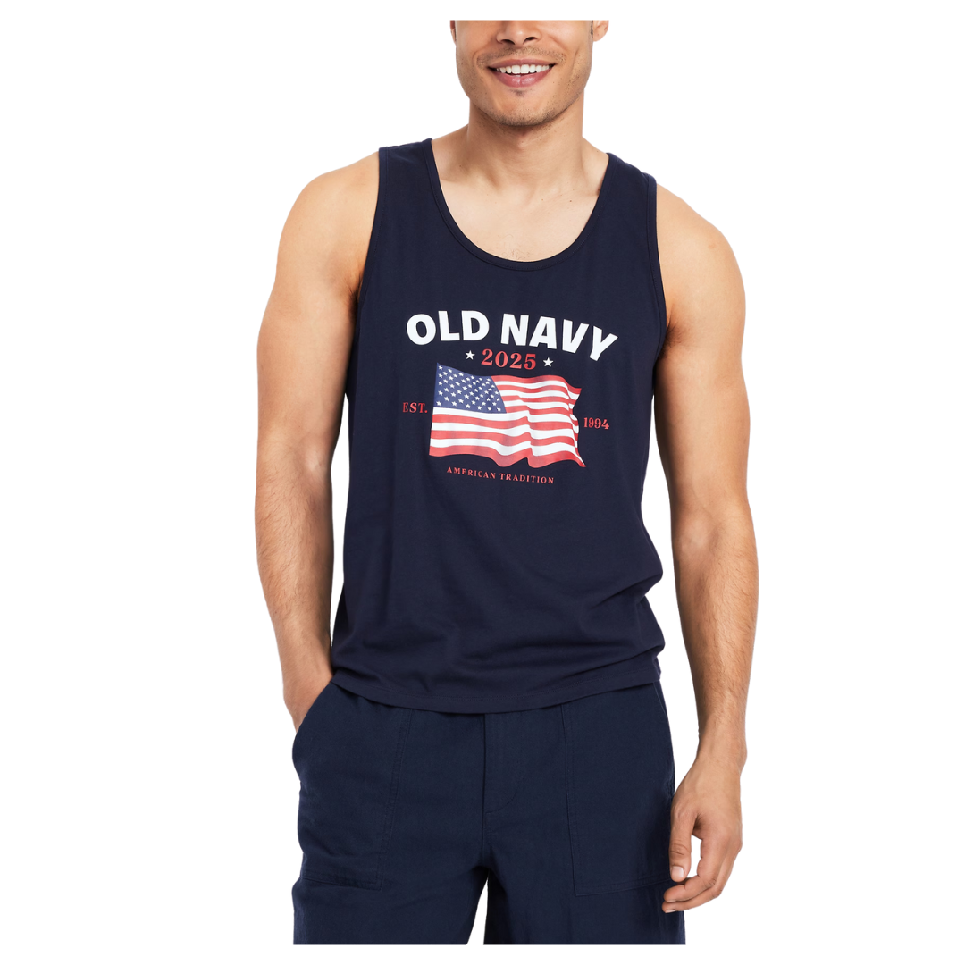 Old Navy Men's 2025 Flag Graphic Tank Top