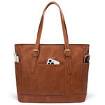Women's 15.6" Vintage Leather Tote Bag