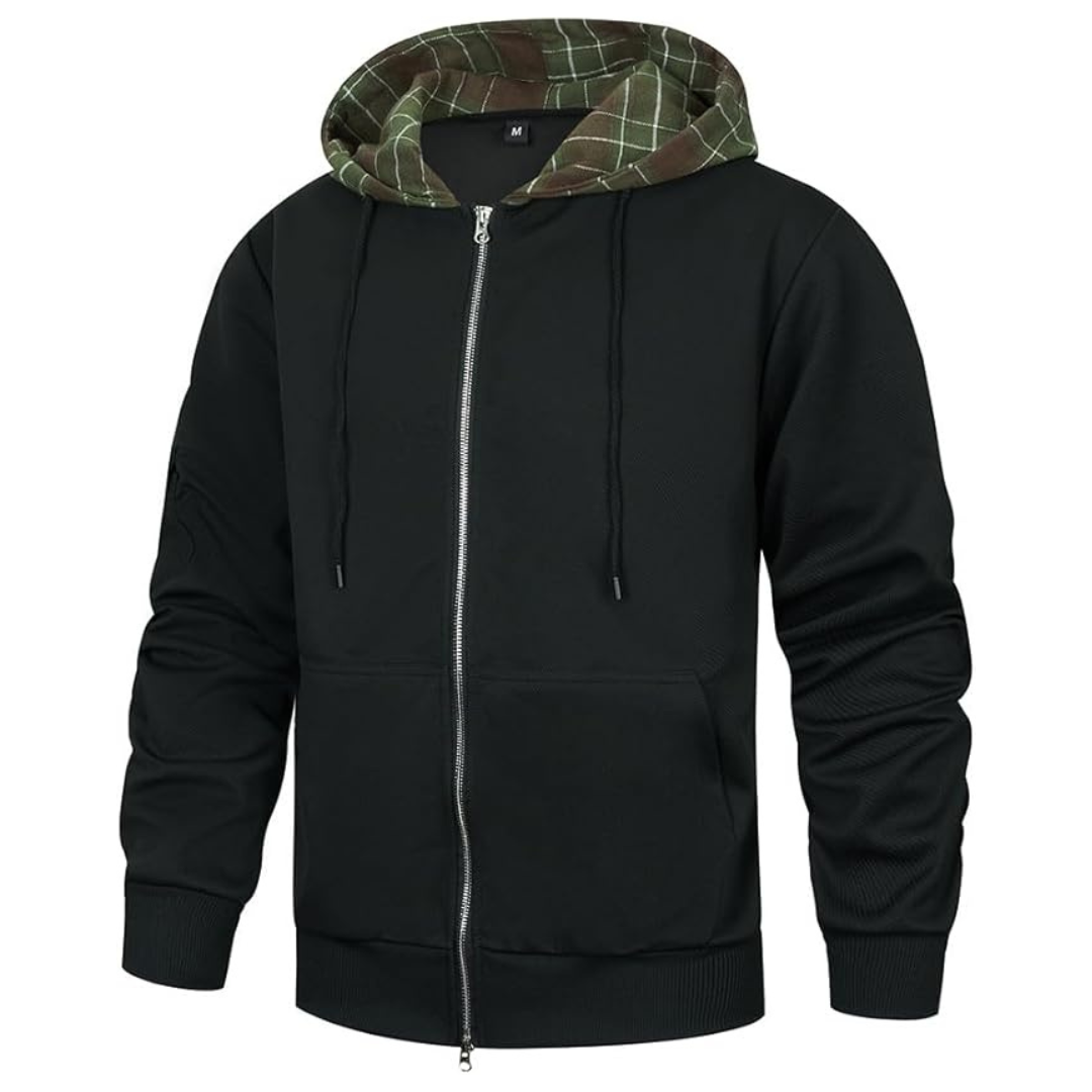 Men's Lightweight Two Way Zip Hoodie Sweatshirt (3 Colors)