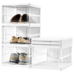 3 Tiers Upgraded Shoe Box With Fully Clear Door