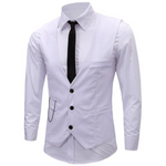 Men's Formal Slim Fit Sleeveless Tuxedo Suit Vest Waistcoat