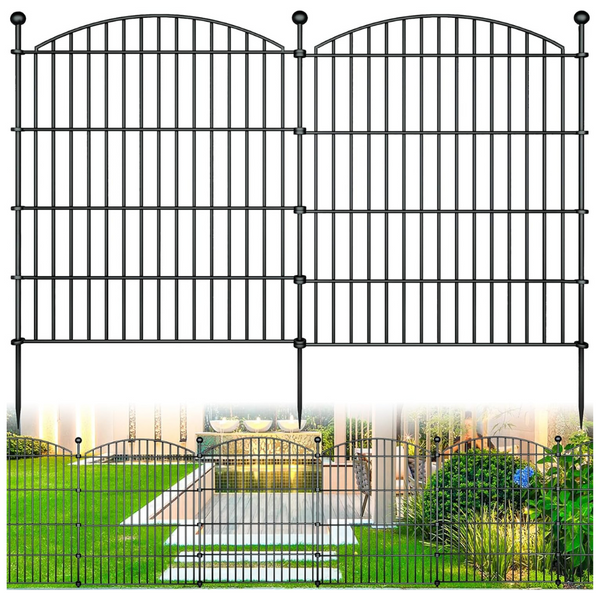 10-Panels Richmen 23.6'x 32" Metal Garden Fencing
