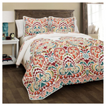 Lush Decor Clara Quilt 3-Piece Reversible Bedding Set