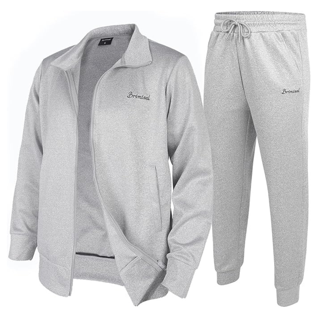 2-Piece Men's Long Sleeve Casual Full Zip Tracksuits
