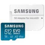 SAMSUNG EVO Select 512GB Micro SD-Memory-Card