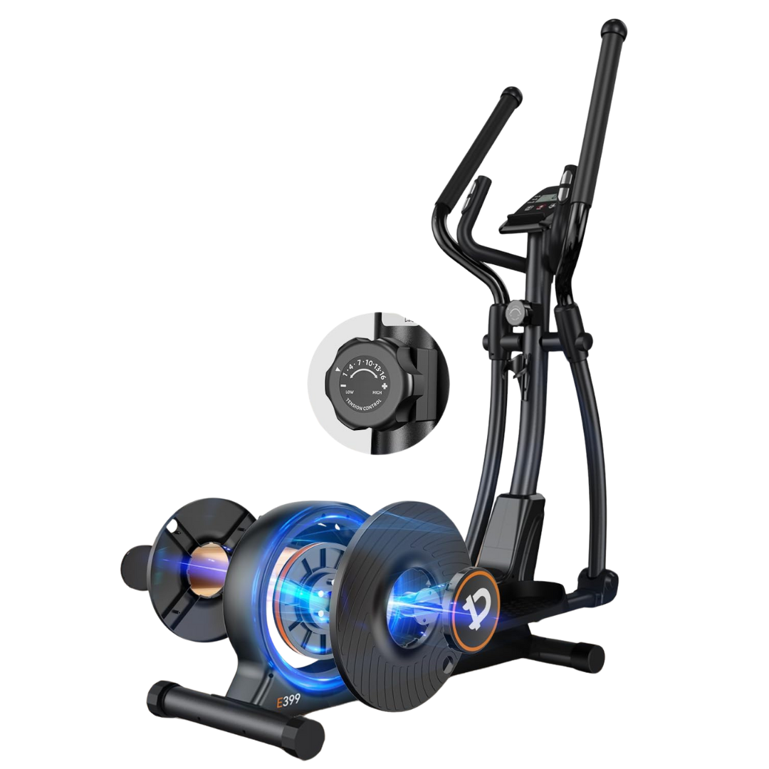 Pooboo Elliptical Exercise Machine with 16-Level Resistance
