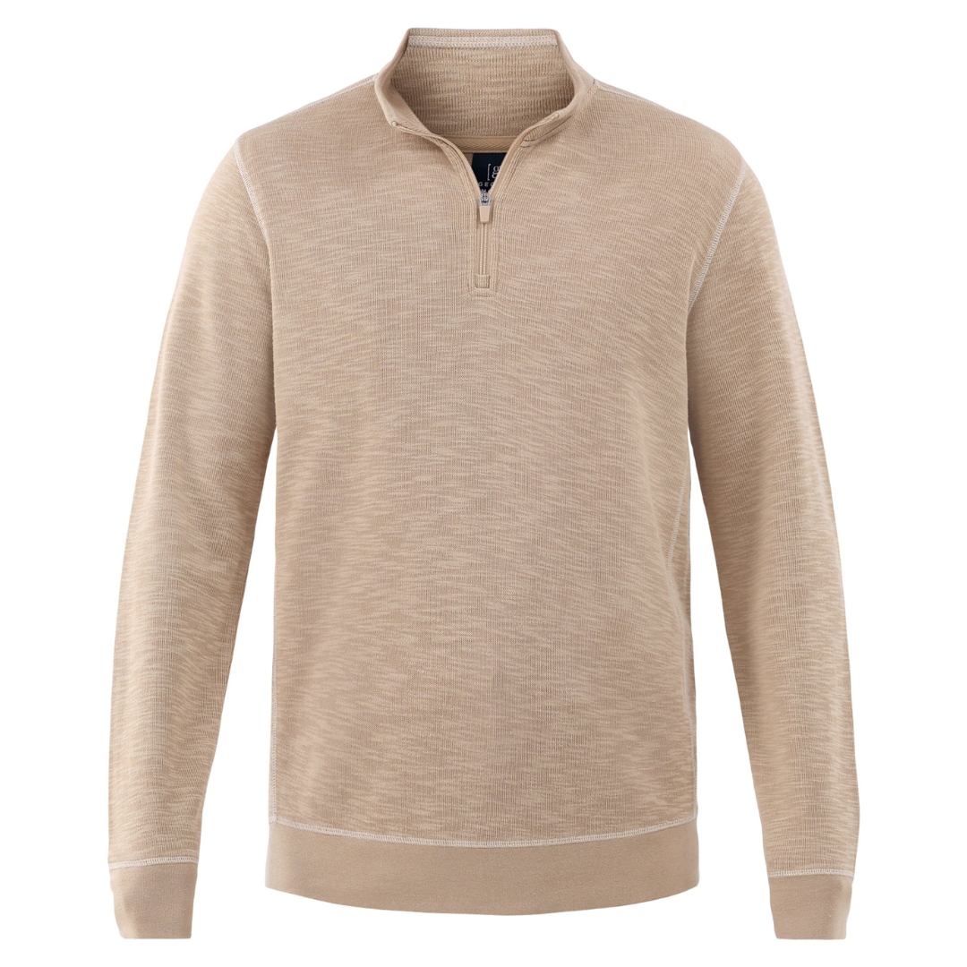 George Men's Quarter Zip Pullover with Long Sleeves