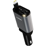 57W Ultra-Slim Retractable USB-C Car Charger Adaptor