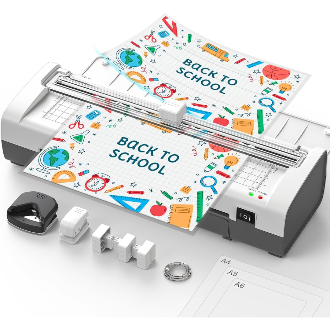 12 in 1 Cold Thermal 9" Laminator Machine with 20 Laminating Sheets