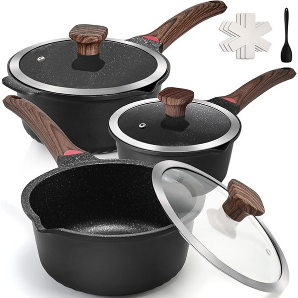 Vinchef 2QT Nonstick Saucepan with Lid