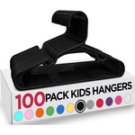 100-Pack Utopia Home Kids Hangers (Black)