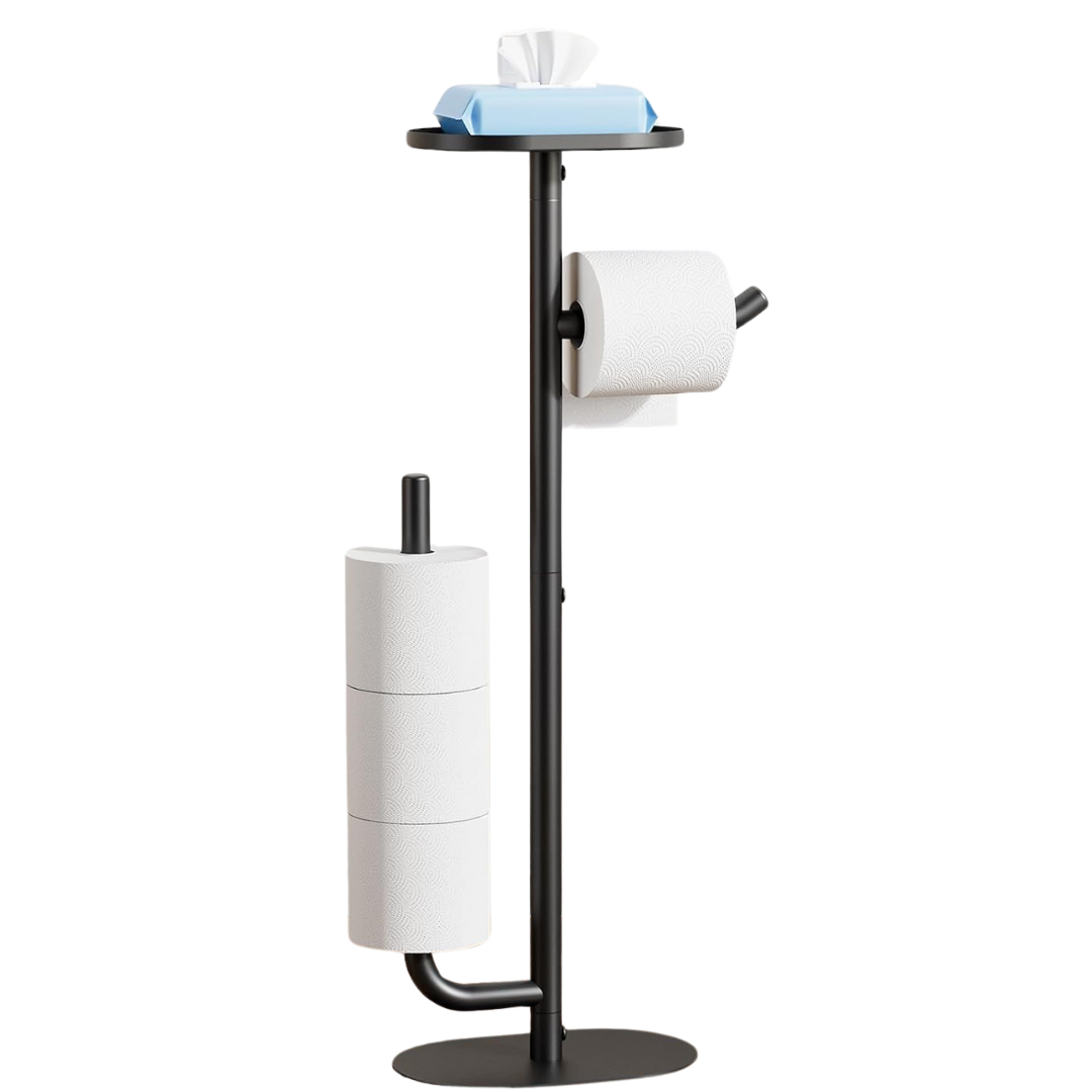 Kitsure Spacious Toilet Paper Holder Stand for 4 Rolls