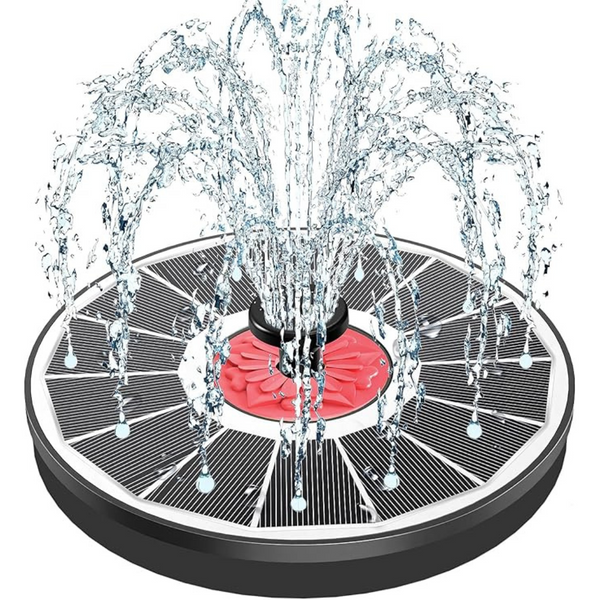 Solar Water Pump Fountain with Pink Flower (2 Colors)