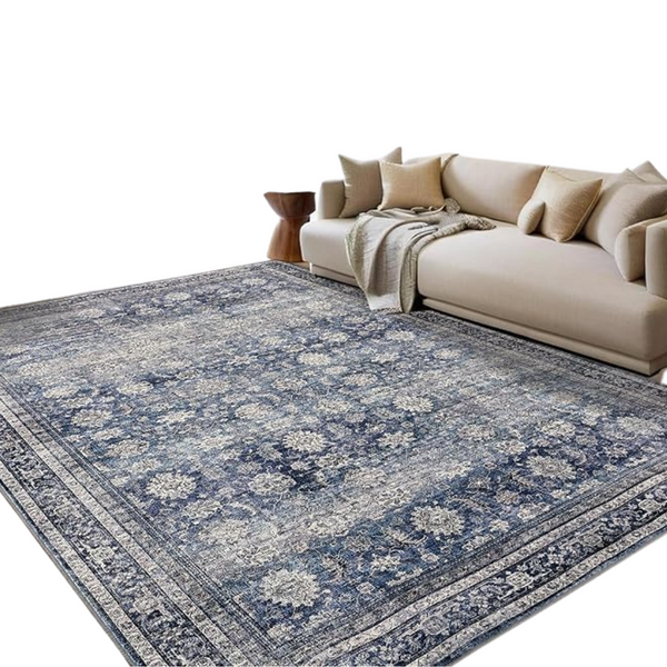 4' x 6' Vintage Printed Floor Area Rugs With Non-Slip Backing