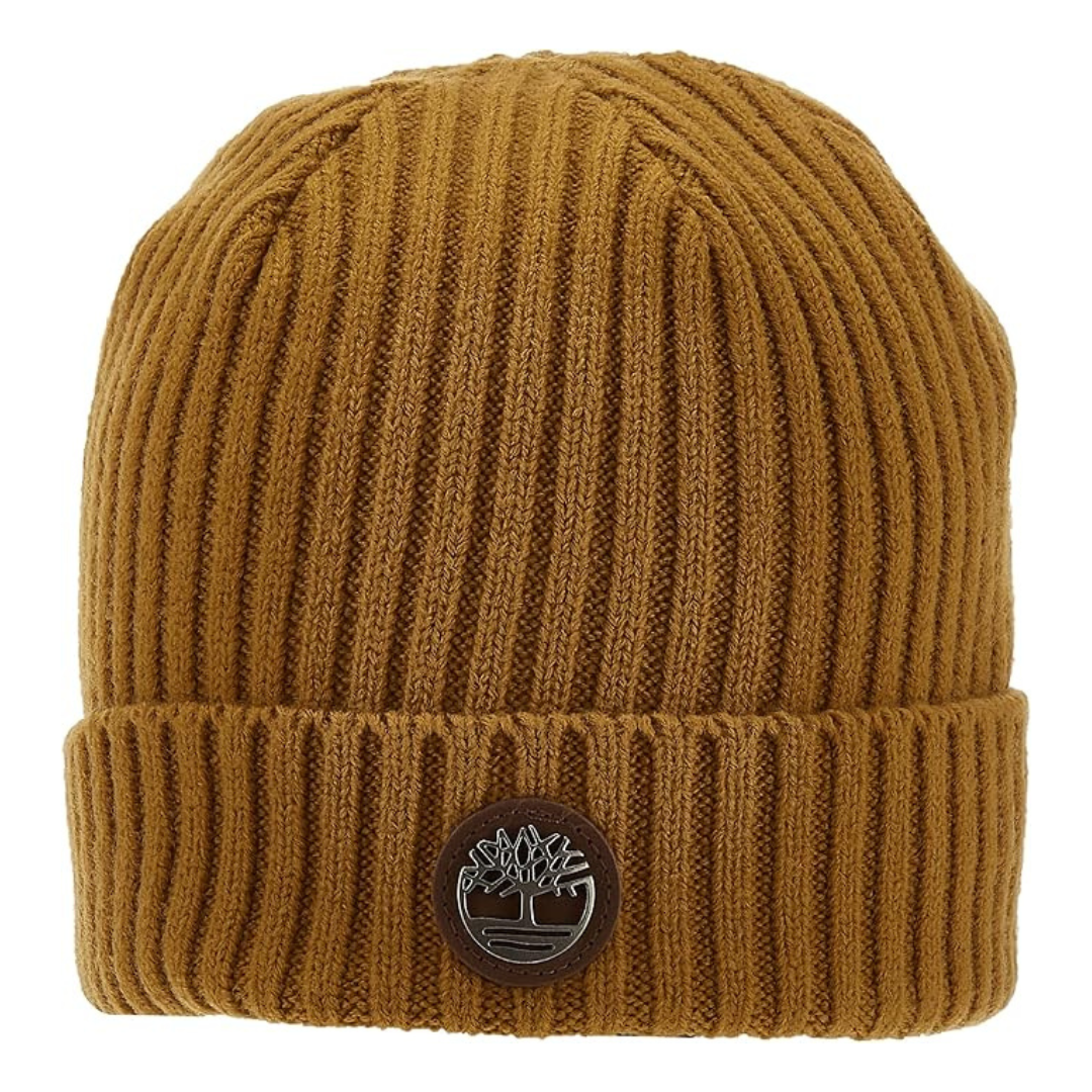 Timberland Men’s Ribbed Watch Cap With Logo Plate