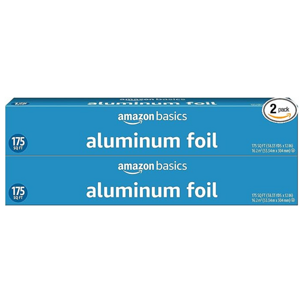 Amazon Basics Aluminum Foil (175 Sq Ft, Pack Of 2)