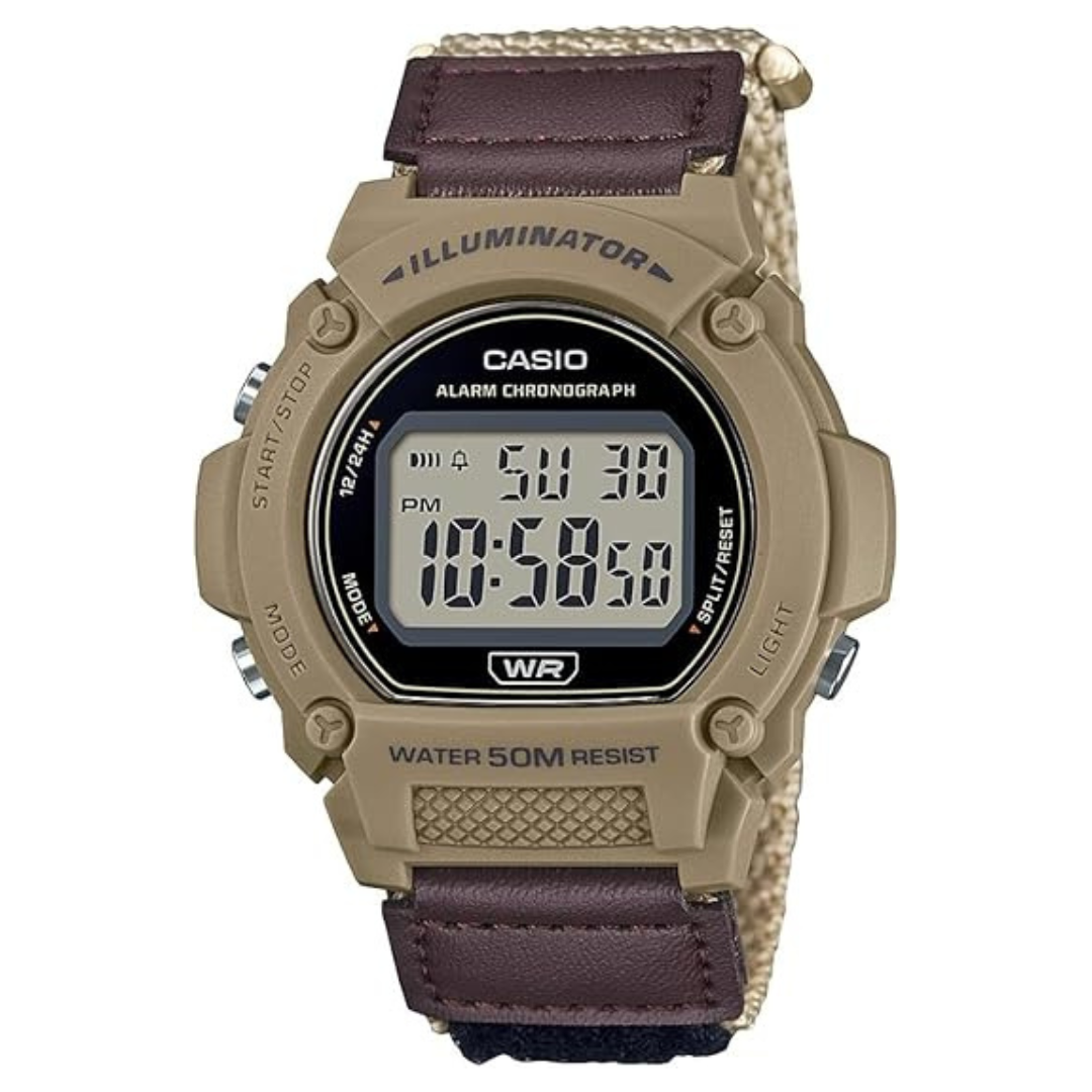 Casio W219H Series Men's Sport Watch (Tan/Brown)