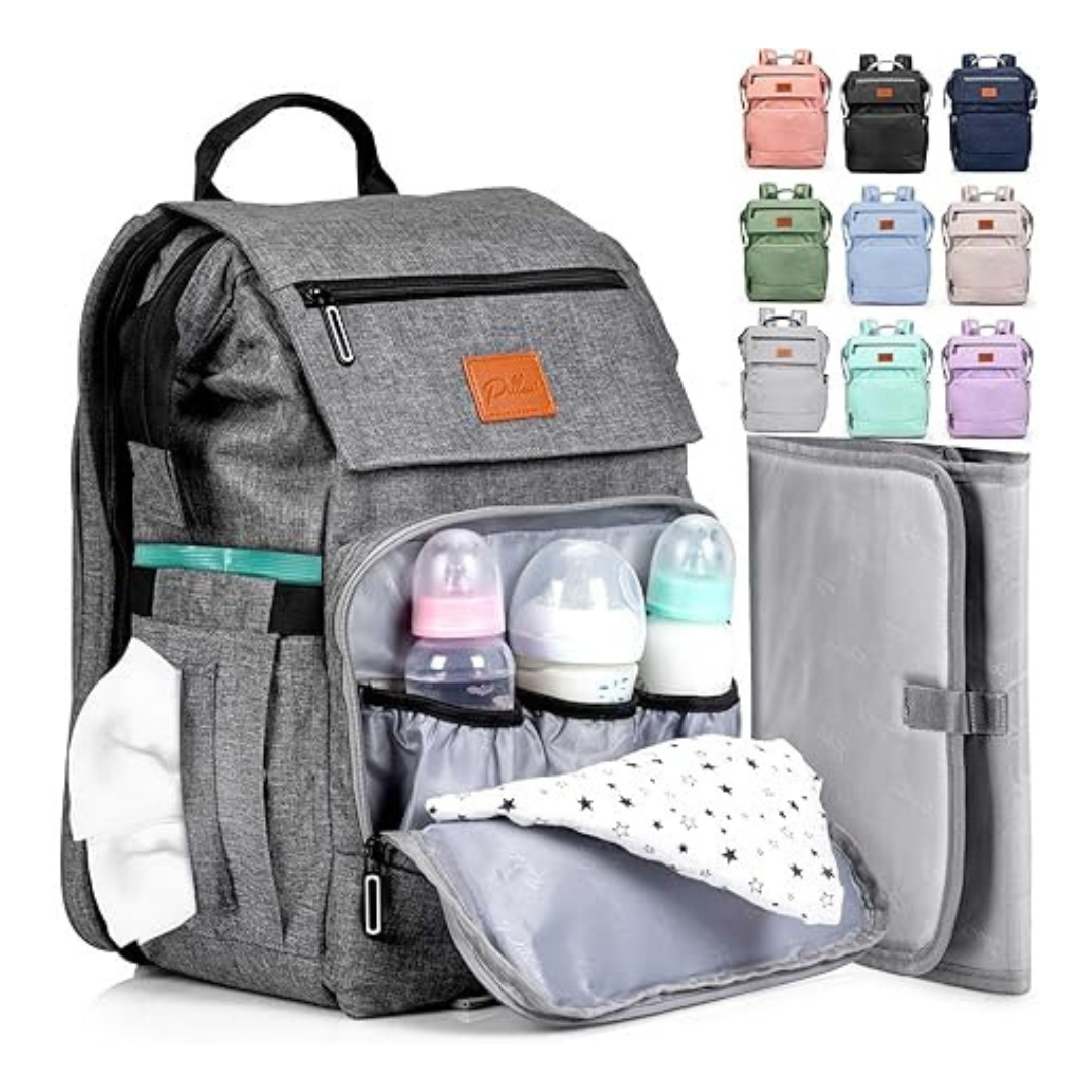 Essentials Baby Diaper Backpack With 2 Built-In Stroller Buckles