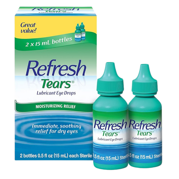 2-Pk 0.5-Oz Refresh Tears Lubricant Eye Drops