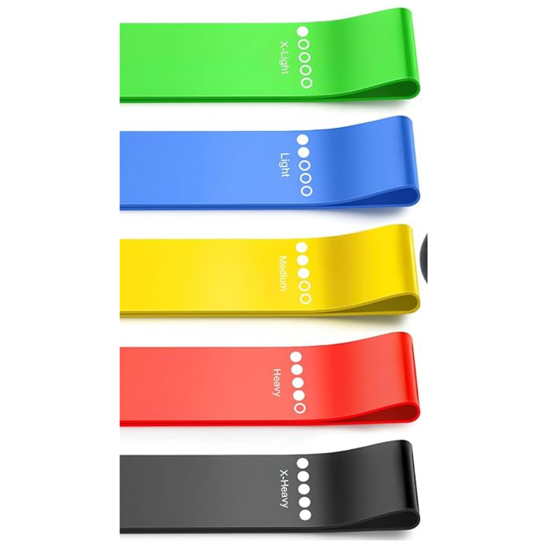5-Pack Renoj Elastic Resistance Exercise Loop Bands For Workout