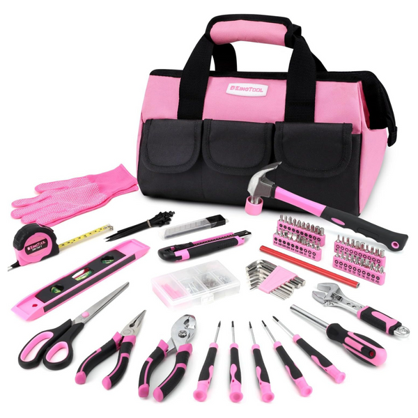 275-Piece KingTool Pink Tool Set With 12" Storage Bag