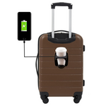 Wrangler 20" Smart Luggage Set W/ Cup Holder & USB Port