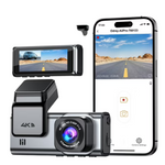 Odrey 4K+1080P WiFi & WDR Dash Camera For Car With 64GB Card