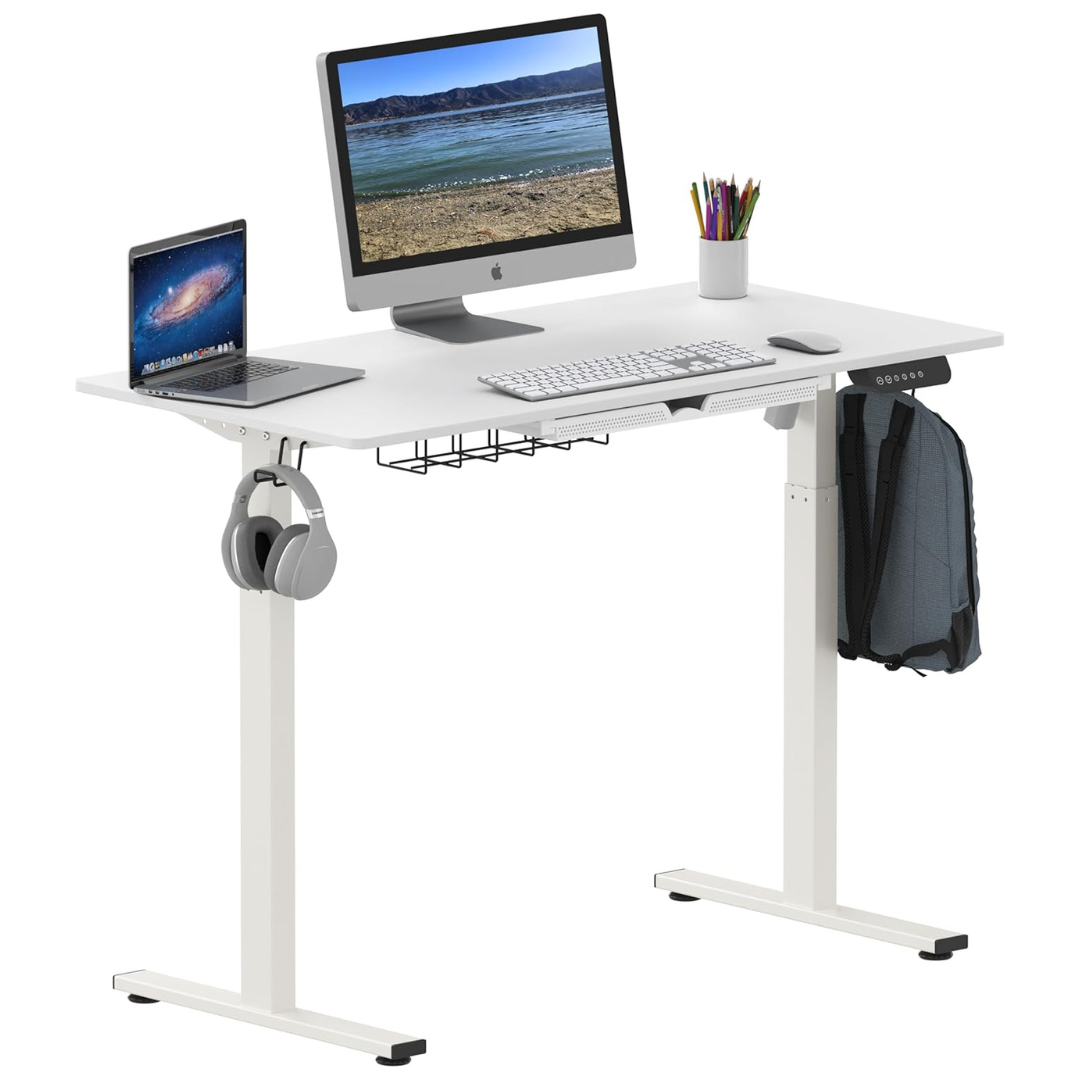 SHW Memory Preset Electric Height Adjustable Standing Desk