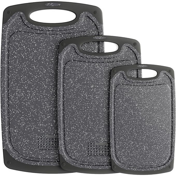 3-Piece Non-Slip Rubber Cooking Cutting Board Set
