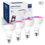 4-Count Lightinginside 1100LM RGBCW 12W Smart LED Bulbs