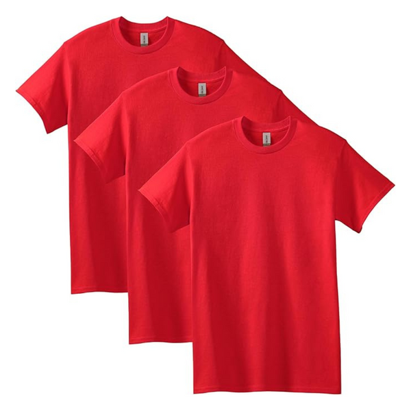3-Pack Gildan Unisex Adult Heavy Cotton T-Shirts