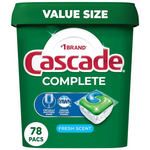 78-Count Cascade Complete Dishwasher Detergent Pods (40.09 Oz, Fresh Scent)