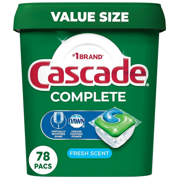 78-Count Cascade Complete Dishwasher Detergent Pods (40.09 Oz, Fresh Scent)