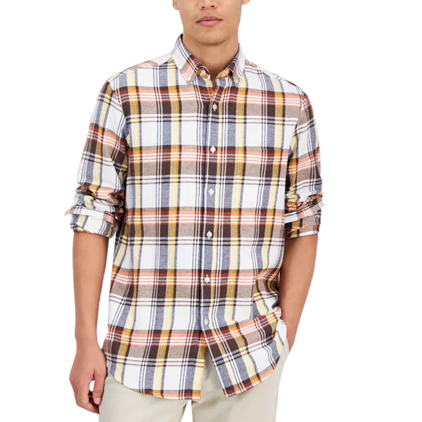 Club Room Men's Regular-Fit Plaid Flannel Shirt (4 Colors)