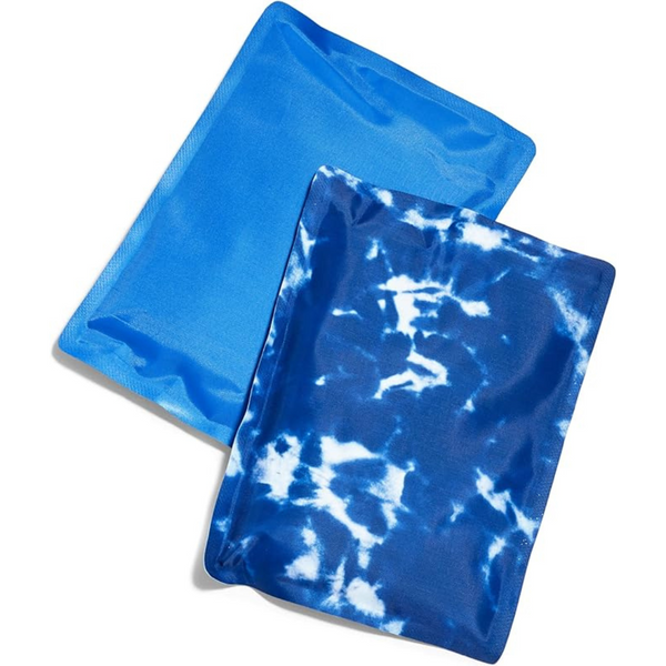2-Pack Fit & Fresh Flexible Stretch Nylon Reusable Blue Tye Dye Ice Packs