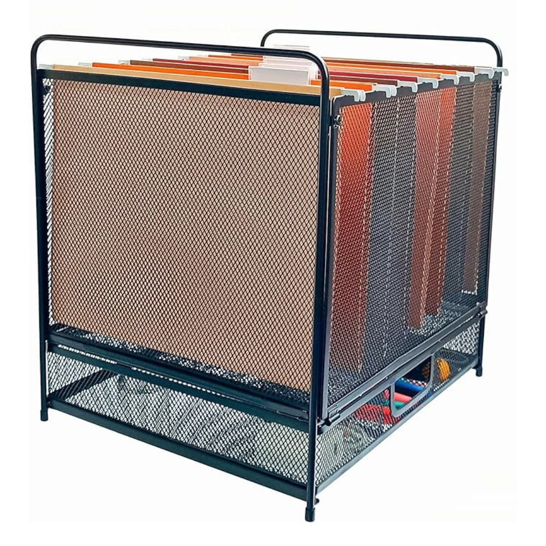 Desktop Hanging File Organizer With Drawer