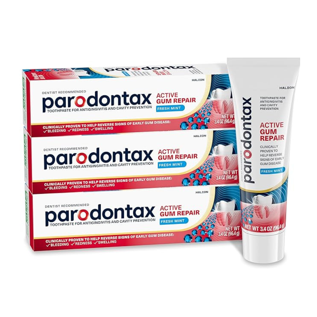 3-Count Parodontax Active Gum Repair Toothpaste, 3.4oz