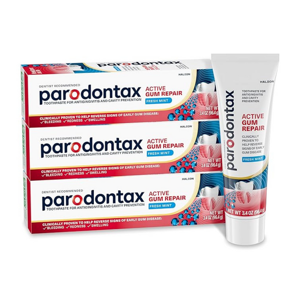 3-Count Parodontax Active Gum Repair Toothpaste, 3.4oz