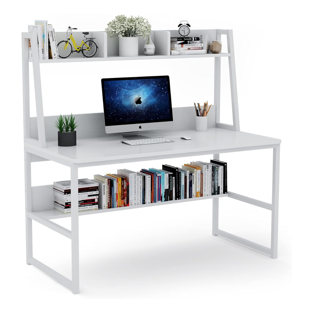 Tribesigns 47" Computer Desk With Hutch