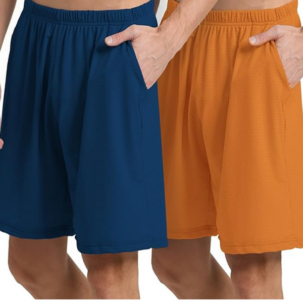 2 Pack Mens Athletic Running Shorts With Pocket