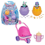 Hatch N' Stroll Playset With Stroller Toy & 2 Mini Figures
