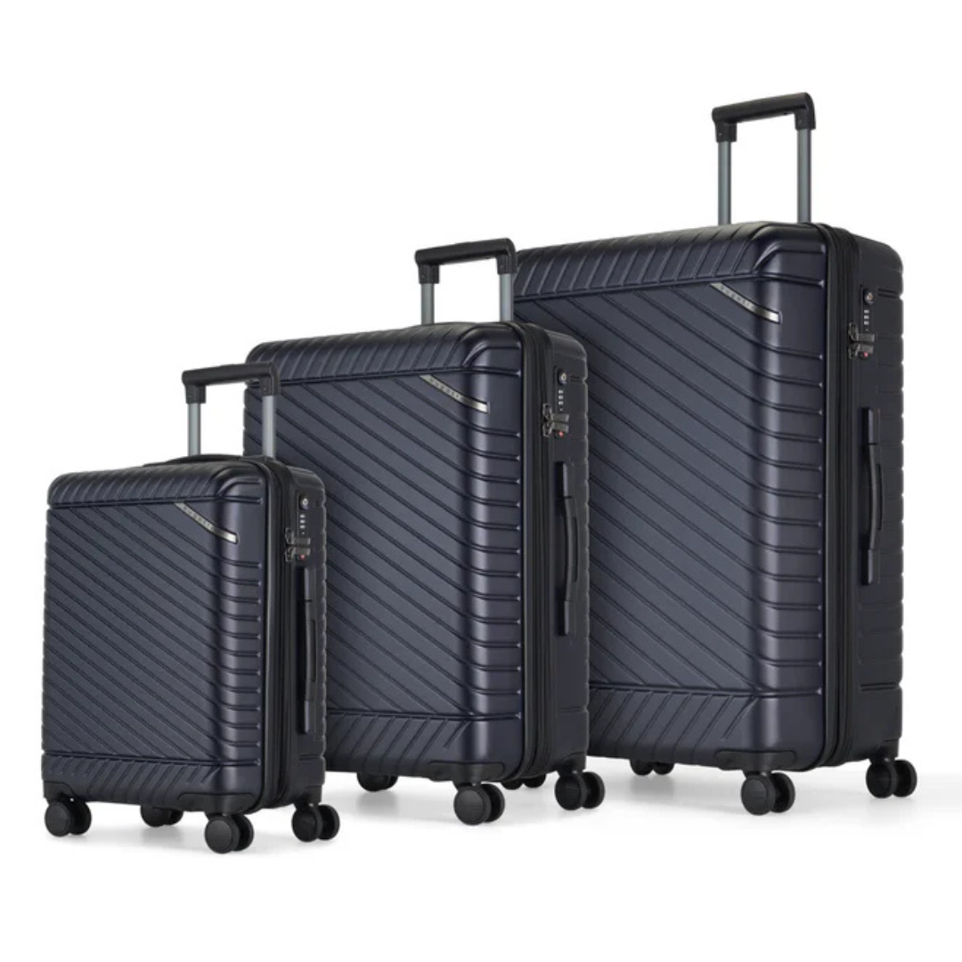 3-Piece Bugatti Oslo Collection Hard Shell Luggage Set (20"/24"/ 28")